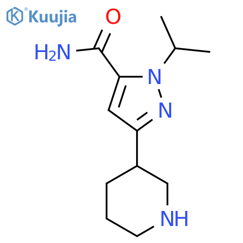 1-isopropyl-3-(piperidin-3-yl)-1H-pyrazole-5-carboxamide structure