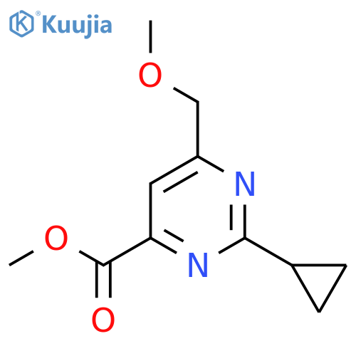 Methyl 2-cyclopropyl-6-(methoxymethyl)pyrimidine-4-carboxylate structure