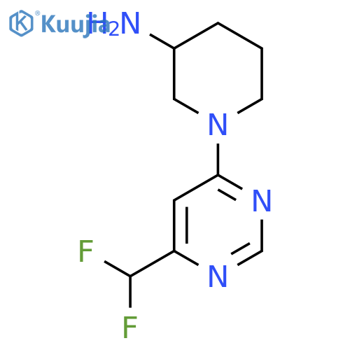 1-[6-(Difluoromethyl)pyrimidin-4-yl]piperidin-3-amine structure