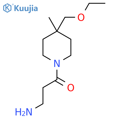 3-Amino-1-(4-(ethoxymethyl)-4-methylpiperidin-1-yl)propan-1-one structure