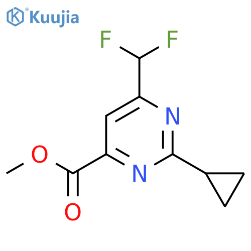 Methyl 2-cyclopropyl-6-(difluoromethyl)pyrimidine-4-carboxylate structure