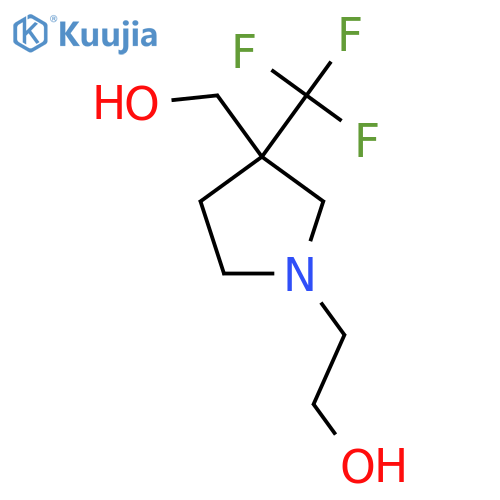 2-(3-(Hydroxymethyl)-3-(trifluoromethyl)pyrrolidin-1-yl)ethan-1-ol structure