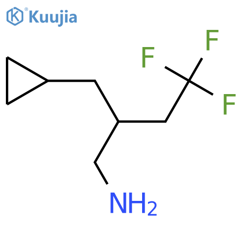 2-(Cyclopropylmethyl)-4,4,4-trifluorobutan-1-amine structure