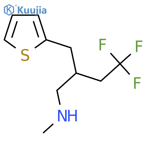 4,4,4-Trifluoro-N-methyl-2-(thiophen-2-ylmethyl)butan-1-amine structure