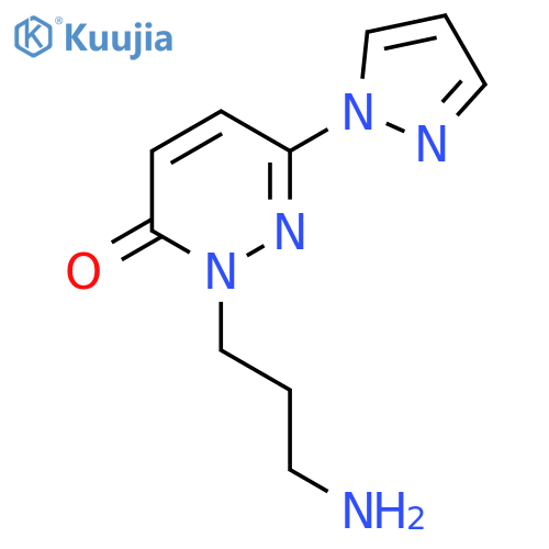 2-(3-Aminopropyl)-6-(1H-pyrazol-1-yl)-2,3-dihydropyridazin-3-one structure