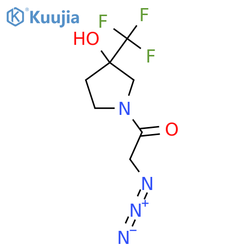 2-Azido-1-(3-hydroxy-3-(trifluoromethyl)pyrrolidin-1-yl)ethan-1-one structure