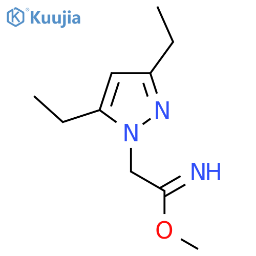 methyl 2-(3,5-diethyl-1H-pyrazol-1-yl)acetimidate structure
