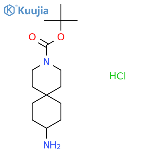 Tert-butyl 9-amino-3-azaspiro[5.5]undecane-3-carboxylate hydrochloride structure