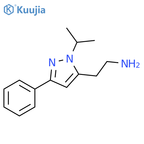 2-(1-isopropyl-3-phenyl-1H-pyrazol-5-yl)ethan-1-amine structure