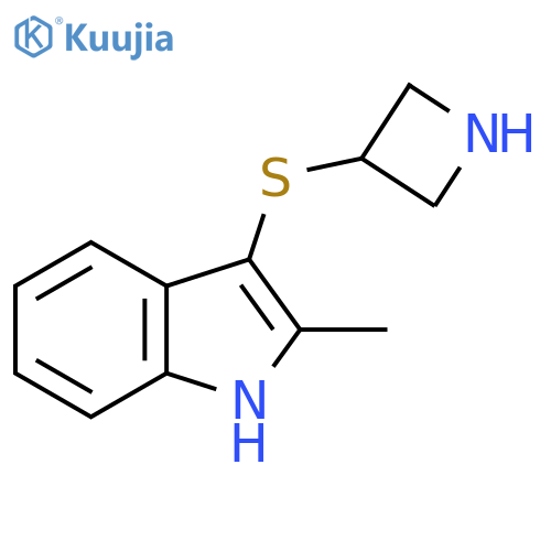 3-(Azetidin-3-ylthio)-2-methyl-1H-indole structure