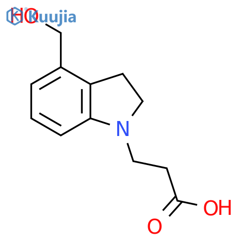 3-(4-(Hydroxymethyl)indolin-1-yl)propanoic acid structure