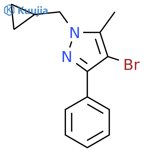 4-Bromo-1-(cyclopropylmethyl)-5-methyl-3-phenyl-1H-pyrazole structure