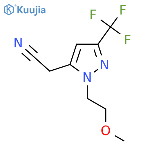2-(1-(2-methoxyethyl)-3-(trifluoromethyl)-1H-pyrazol-5-yl)acetonitrile structure
