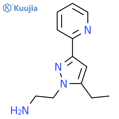 2-(5-ethyl-3-(pyridin-2-yl)-1H-pyrazol-1-yl)ethan-1-amine structure