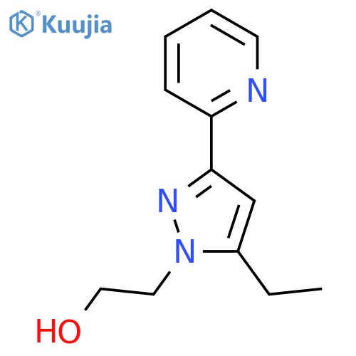 2-(5-ethyl-3-(pyridin-2-yl)-1H-pyrazol-1-yl)ethan-1-ol structure