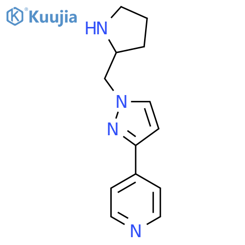 4-(1-(Pyrrolidin-2-ylmethyl)-1H-pyrazol-3-yl)pyridine structure