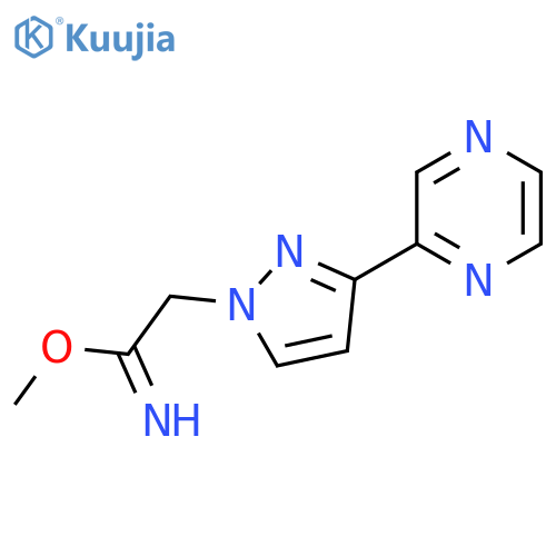 methyl 2-(3-(pyrazin-2-yl)-1H-pyrazol-1-yl)acetimidate structure