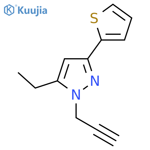 5-ethyl-1-(prop-2-yn-1-yl)-3-(thiophen-2-yl)-1H-pyrazole structure