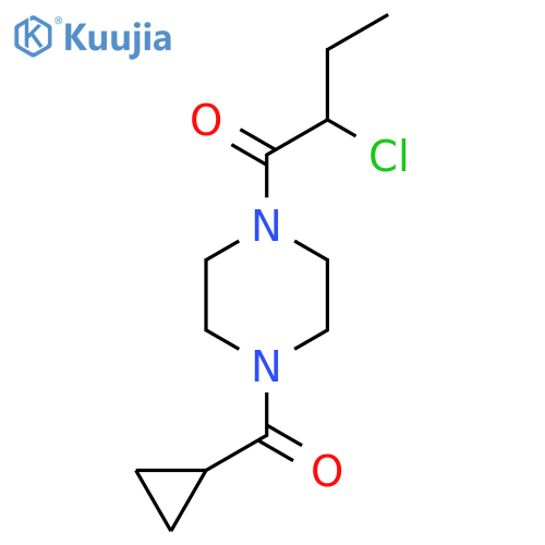 2-Chloro-1-(4-(cyclopropanecarbonyl)piperazin-1-yl)butan-1-one structure