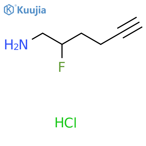 2-Fluorohex-5-yn-1-amine hydrochloride structure
