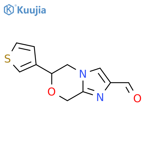 6-(Thiophen-3-yl)-5,6-dihydro-8H-imidazo[2,1-c][1,4]oxazine-2-carbaldehyde structure
