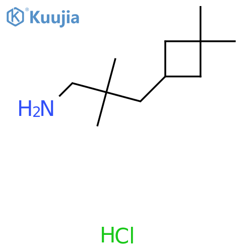 3-(3,3-Dimethylcyclobutyl)-2,2-dimethylpropan-1-amine hydrochloride structure