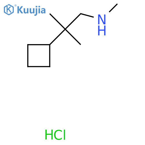(2-Cyclobutyl-2-methylpropyl)(methyl)amine hydrochloride structure