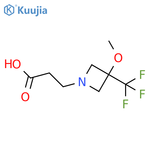 3-(3-Methoxy-3-(trifluoromethyl)azetidin-1-yl)propanoic acid structure