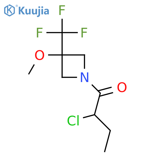 2-Chloro-1-(3-methoxy-3-(trifluoromethyl)azetidin-1-yl)butan-1-one structure