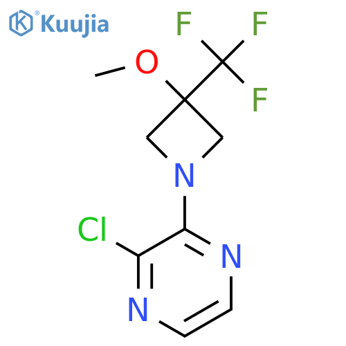 2-Chloro-3-(3-methoxy-3-(trifluoromethyl)azetidin-1-yl)pyrazine structure