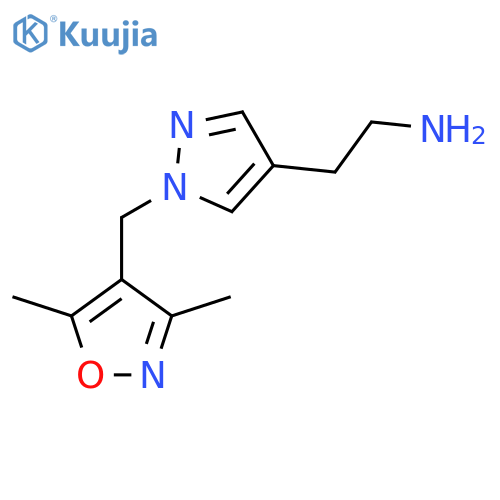 2-{1-[(3,5-dimethyl-1,2-oxazol-4-yl)methyl]-1H-pyrazol-4-yl}ethan-1-amine structure