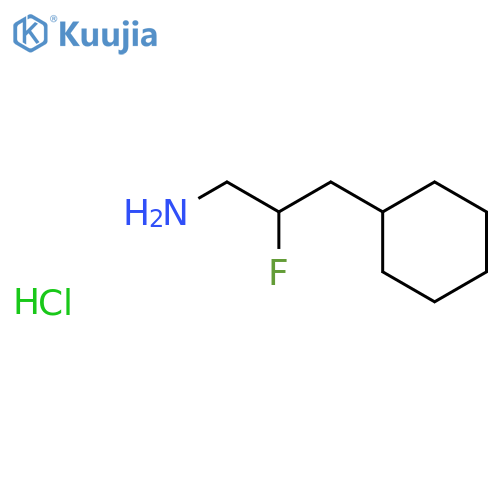3-Cyclohexyl-2-fluoropropan-1-amine hydrochloride structure