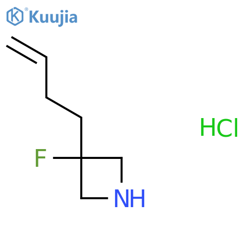 3-(But-3-en-1-yl)-3-fluoroazetidine hydrochloride structure