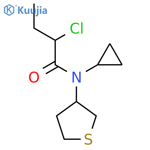 2-chloro-N-cyclopropyl-N-(tetrahydrothiophen-3-yl)butanamide structure