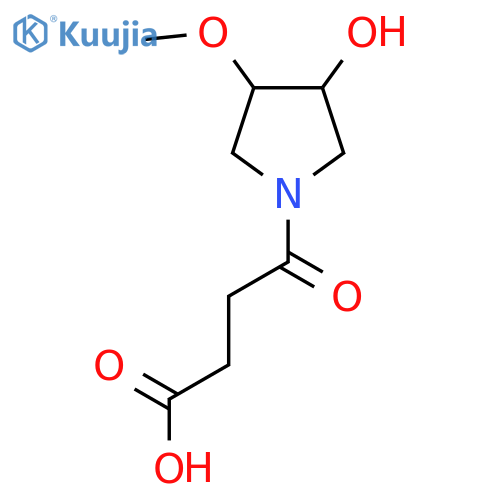 4-(3-Hydroxy-4-methoxypyrrolidin-1-yl)-4-oxobutanoic acid structure