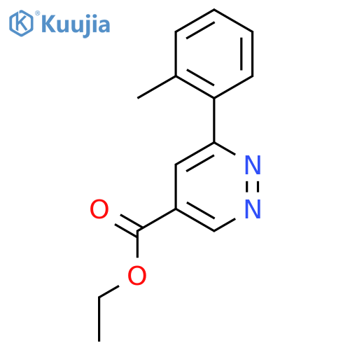 Ethyl 6-(o-tolyl)pyridazine-4-carboxylate structure