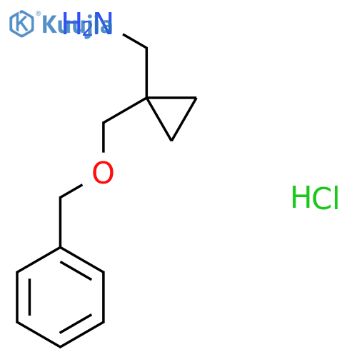 (1-((Benzyloxy)methyl)cyclopropyl)methanamine hydrochloride structure