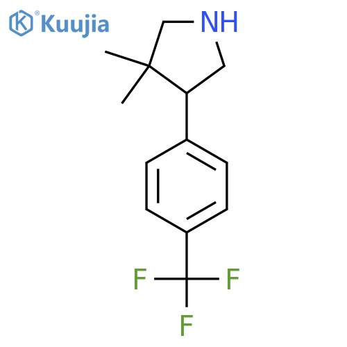 3,3-Dimethyl-4-(4-(trifluoromethyl)phenyl)pyrrolidine structure