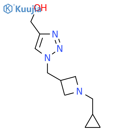 (1-((1-(cyclopropylmethyl)azetidin-3-yl)methyl)-1H-1,2,3-triazol-4-yl)methanol structure