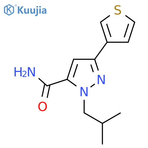 1-isobutyl-3-(thiophen-3-yl)-1H-pyrazole-5-carboxamide structure