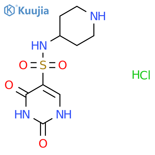 2,4-dioxo-N-piperidin-4-yl-1,2,3,4-tetrahydropyrimidine-5-sulfonamide hydrochloride structure