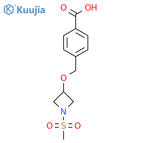 4-(((1-(Methylsulfonyl)azetidin-3-yl)oxy)methyl)benzoic acid structure