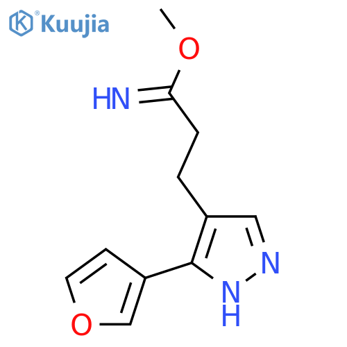methyl 3-(3-(furan-3-yl)-1H-pyrazol-4-yl)propanimidate structure