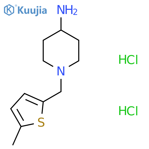 1-[(5-Methylthiophen-2-yl)methyl]piperidin-4-amine dihydrochloride structure