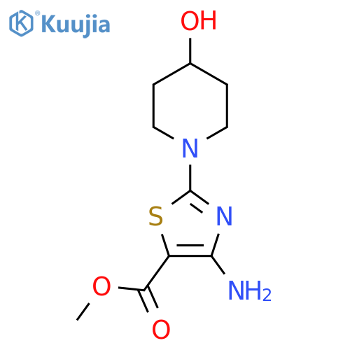 Methyl 4-amino-2-(4-hydroxypiperidin-1-yl)thiazole-5-carboxylate structure
