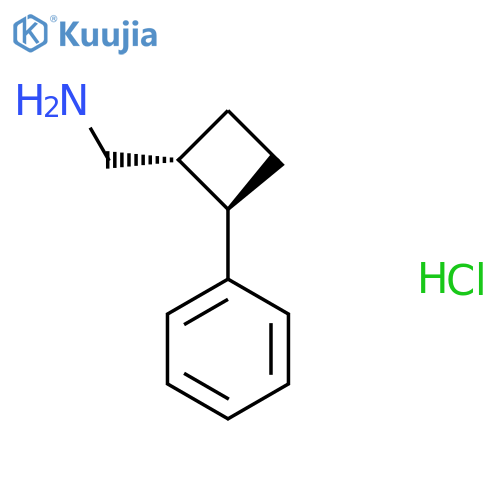 trans-(2-Phenylcyclobutyl)methanamine hydrochloride structure