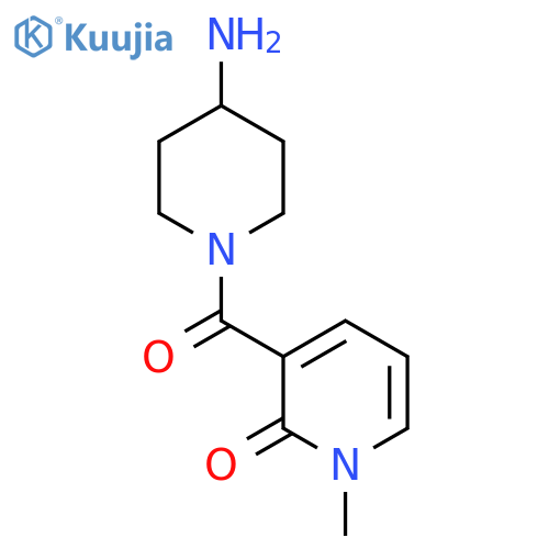 3-(4-Aminopiperidine-1-carbonyl)-1-methylpyridin-2(1H)-one structure