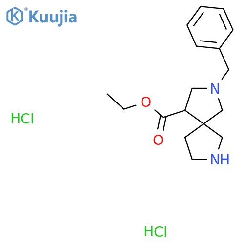 Ethyl 2-benzyl-2,7-diazaspiro[4.4]nonane-4-carboxylate dihydrochloride structure