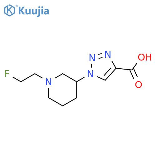 1-(1-(2-fluoroethyl)piperidin-3-yl)-1H-1,2,3-triazole-4-carboxylic acid structure