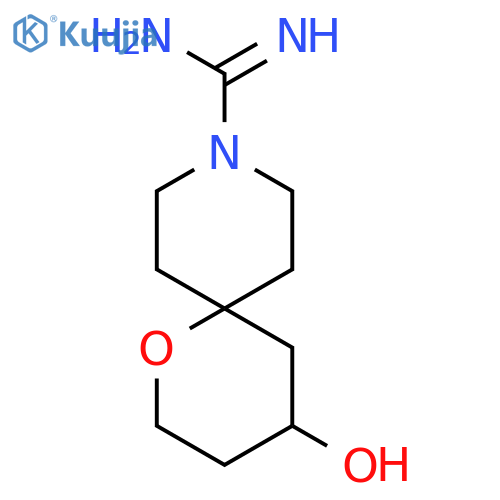 4-Hydroxy-1-oxa-9-azaspiro[5.5]undecane-9-carboximidamide structure